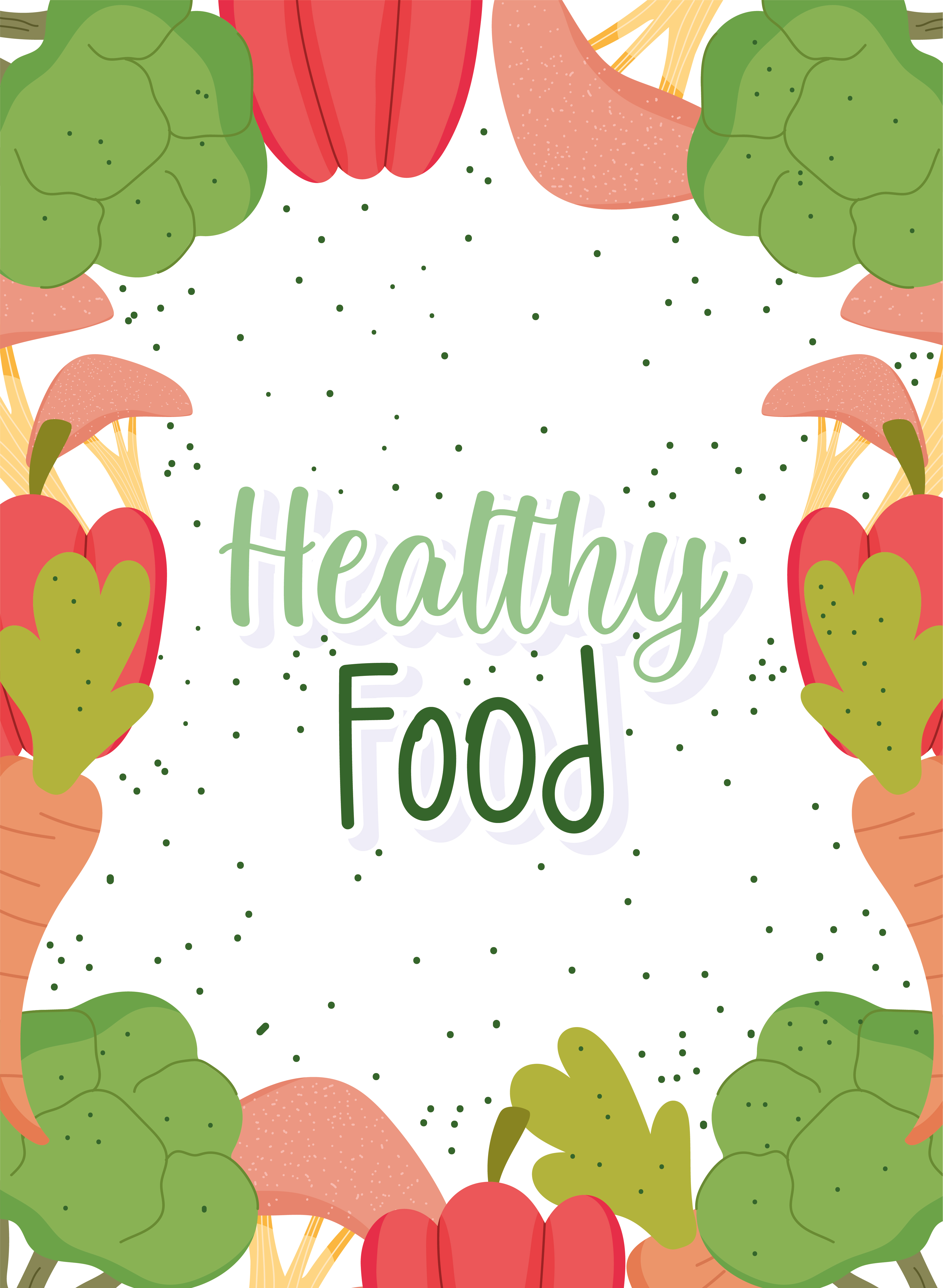 Healthy food template with produce frame banner 1249382 Vector Art at Healthy food template with produce frame banner 1249382 Vector Art at