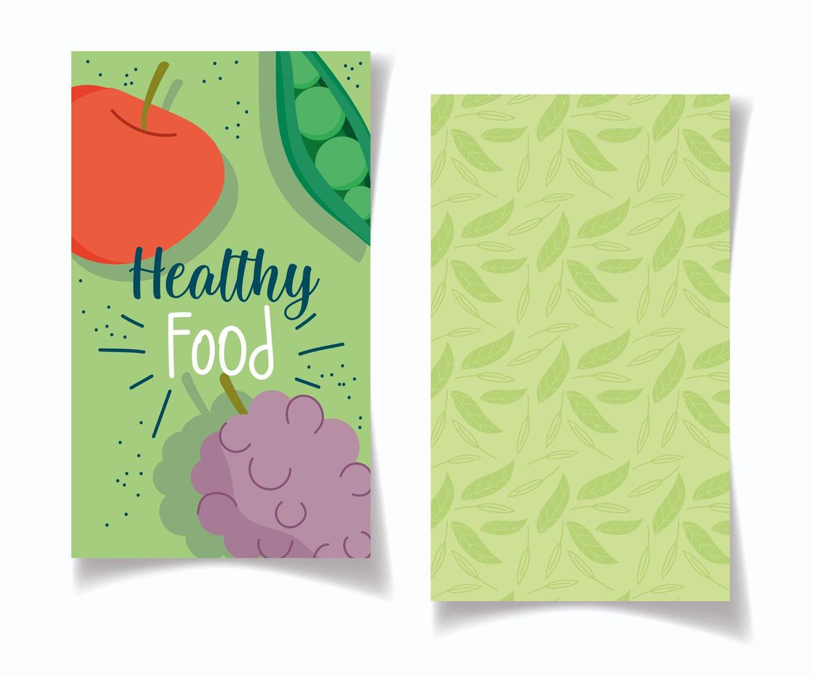 Restaurant banner with produce and leaves set vector