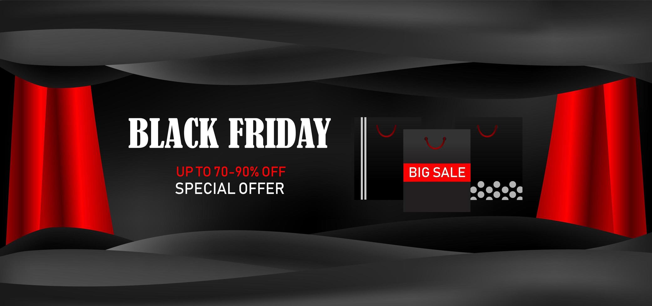 Black Friday Big Sale Promotion Special Offer Banner vector