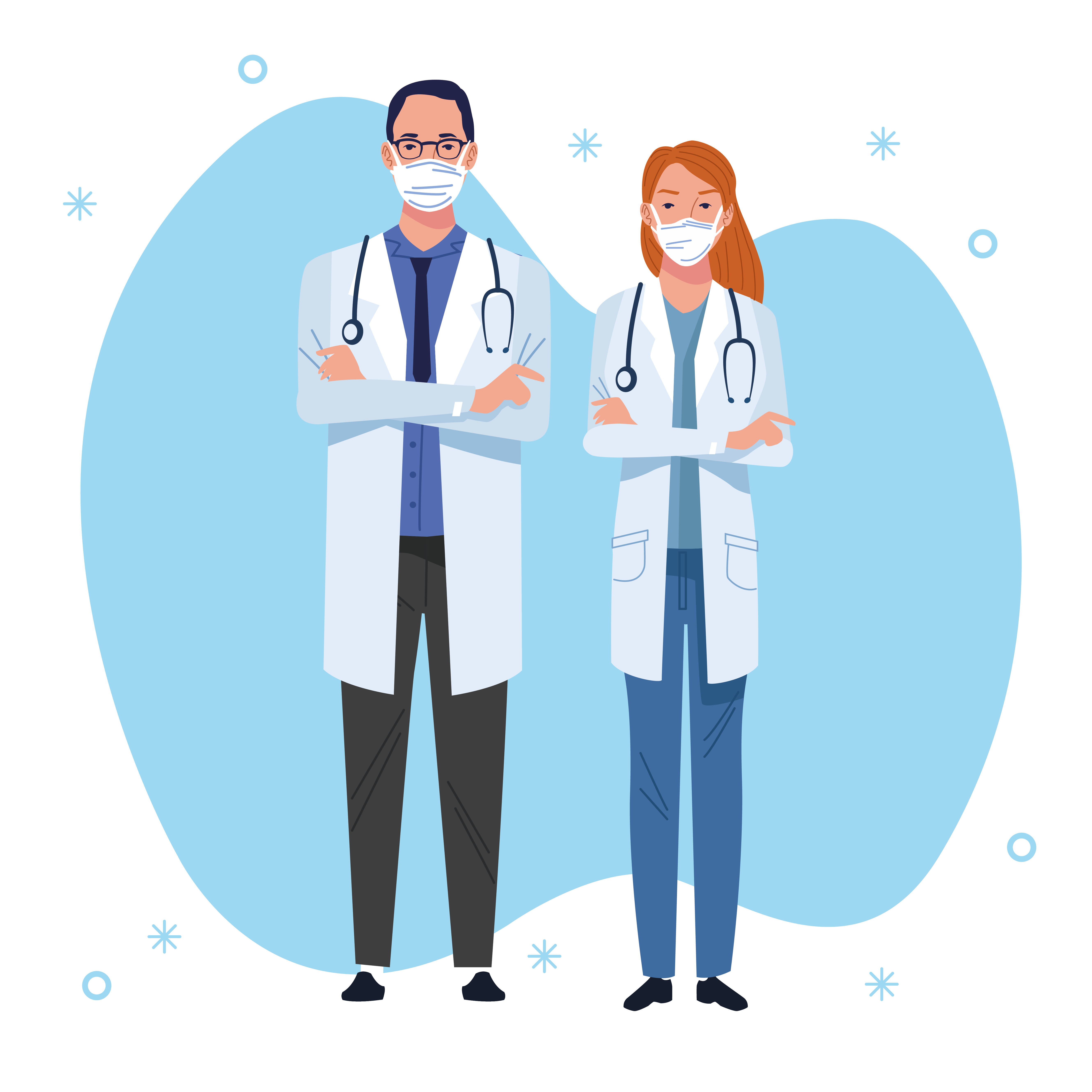 Medical healthcare workers characters 1251831 Vector Art at Vecteezy