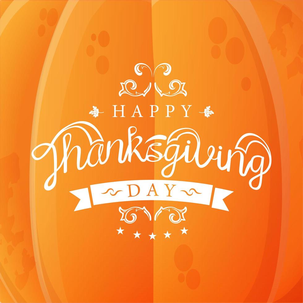 Happy Thanksgiving pumpkin template vector