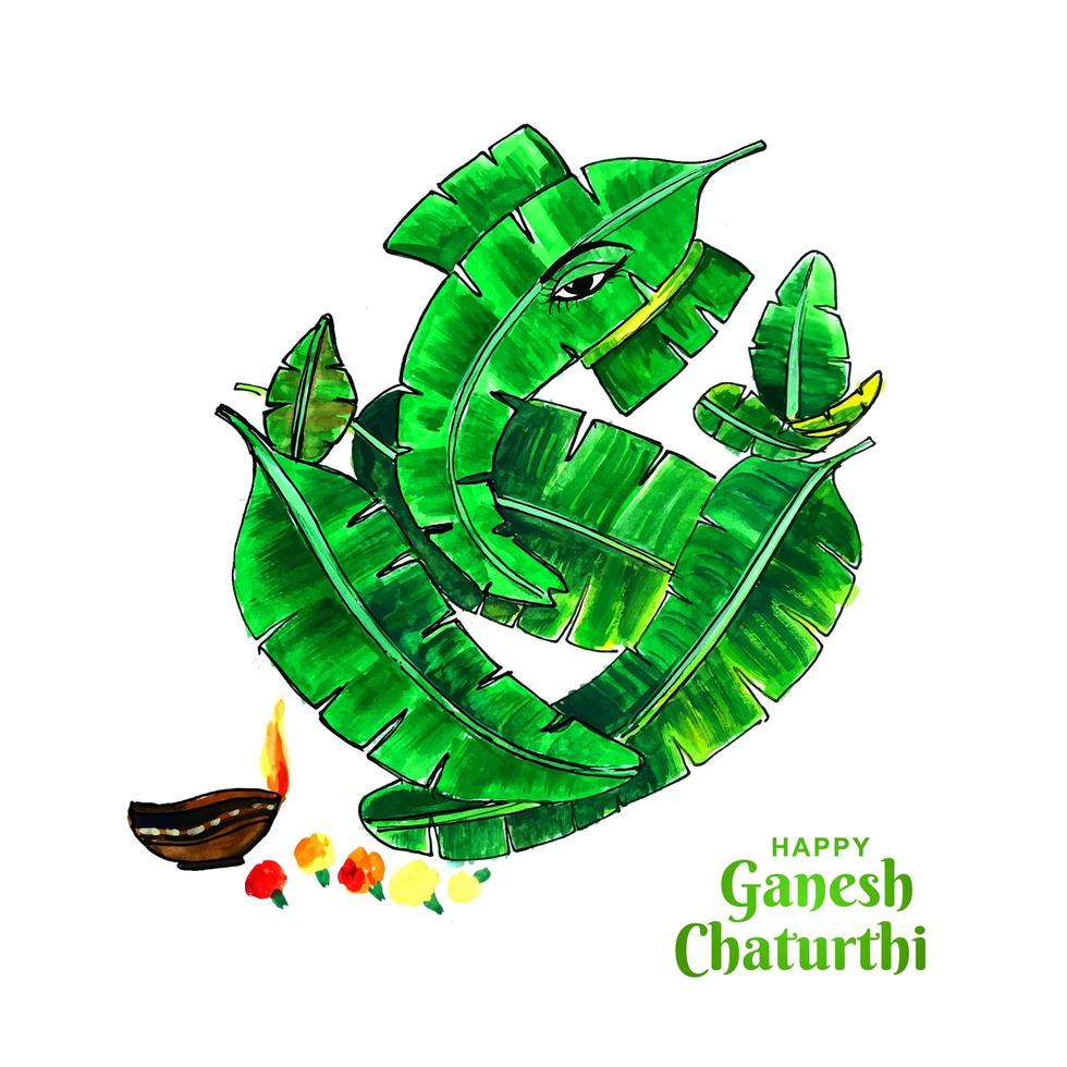Happy Ganesh Chaturthi for Indian Festival vector