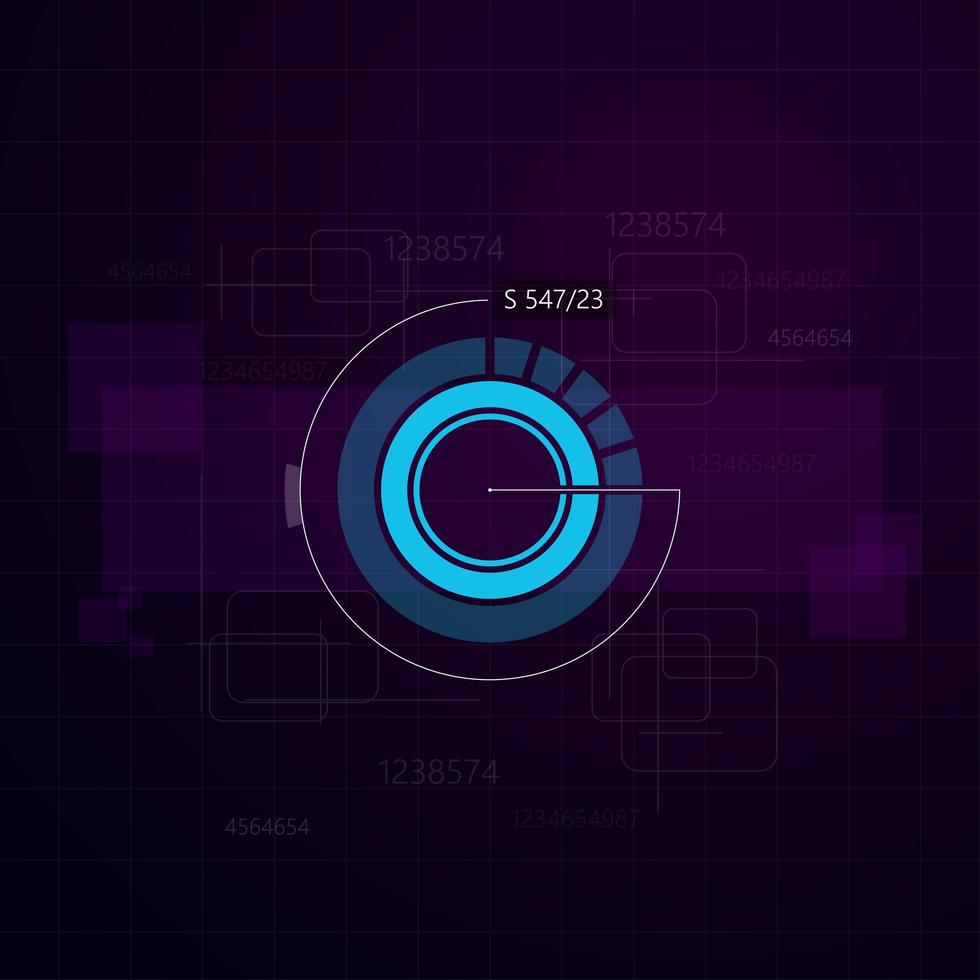 Abstract background. Futuristic interface with circular element vector