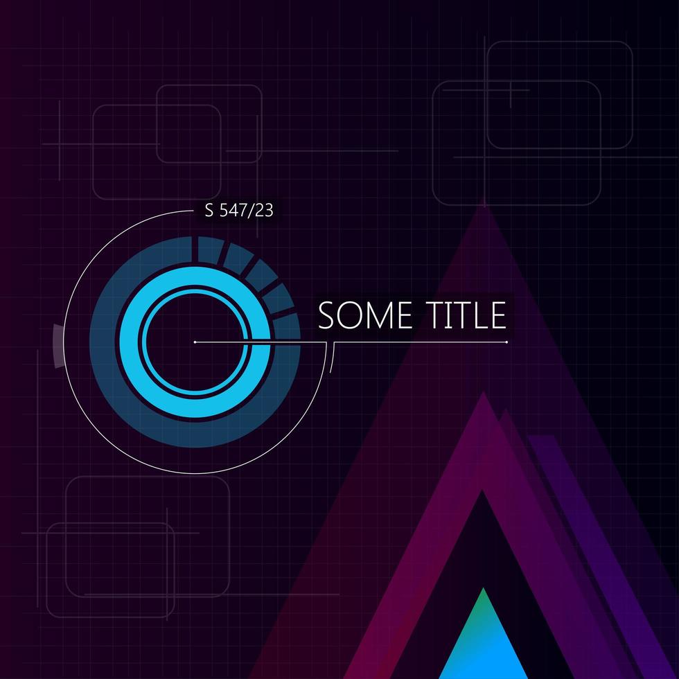 Futuristic interface with geometric and abstract elements template  vector