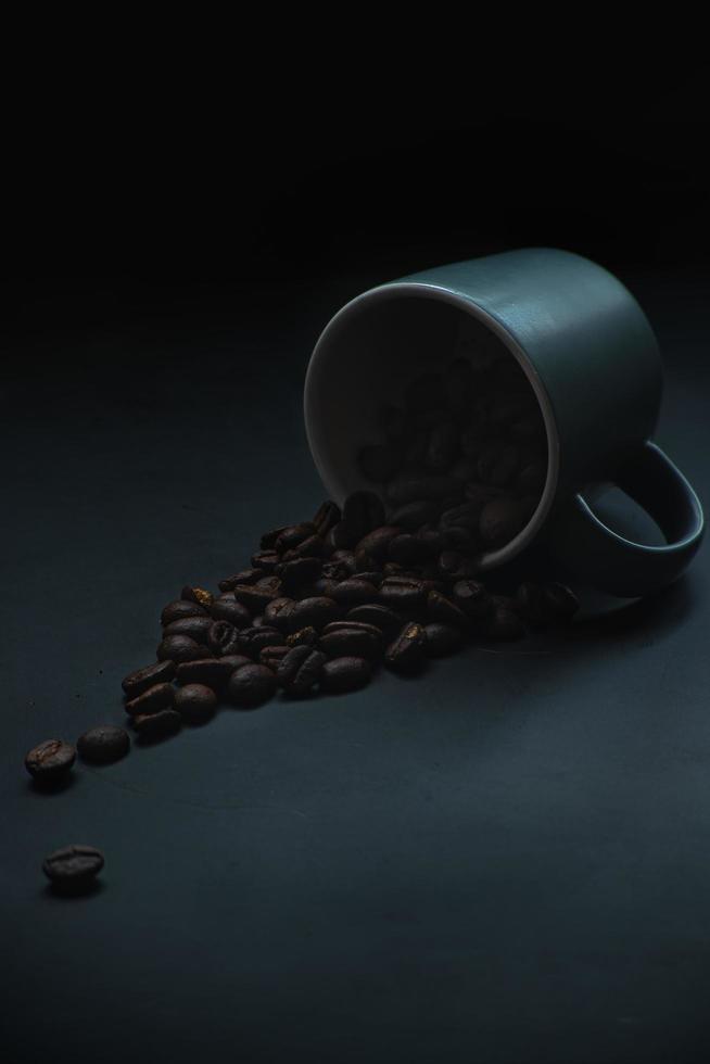 Coffee cup with beans photo