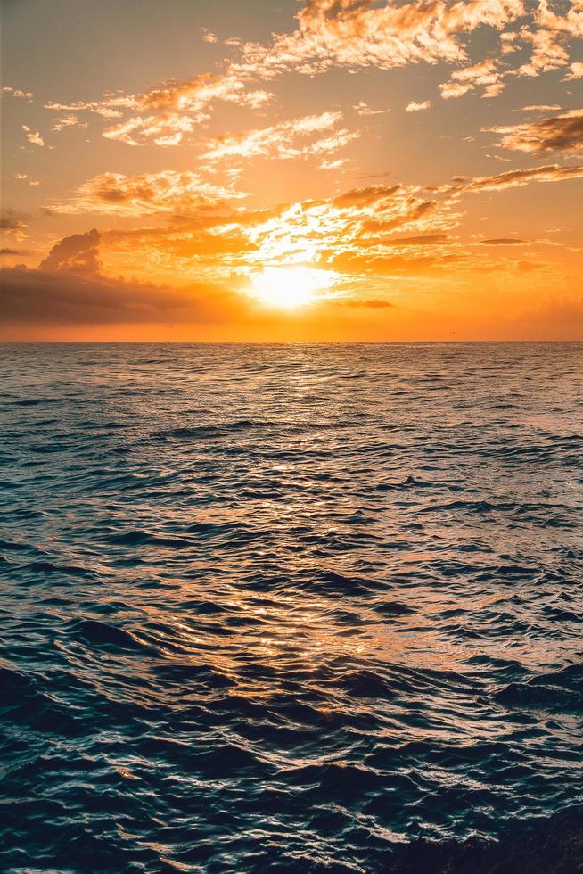 Sunset at the sea photo