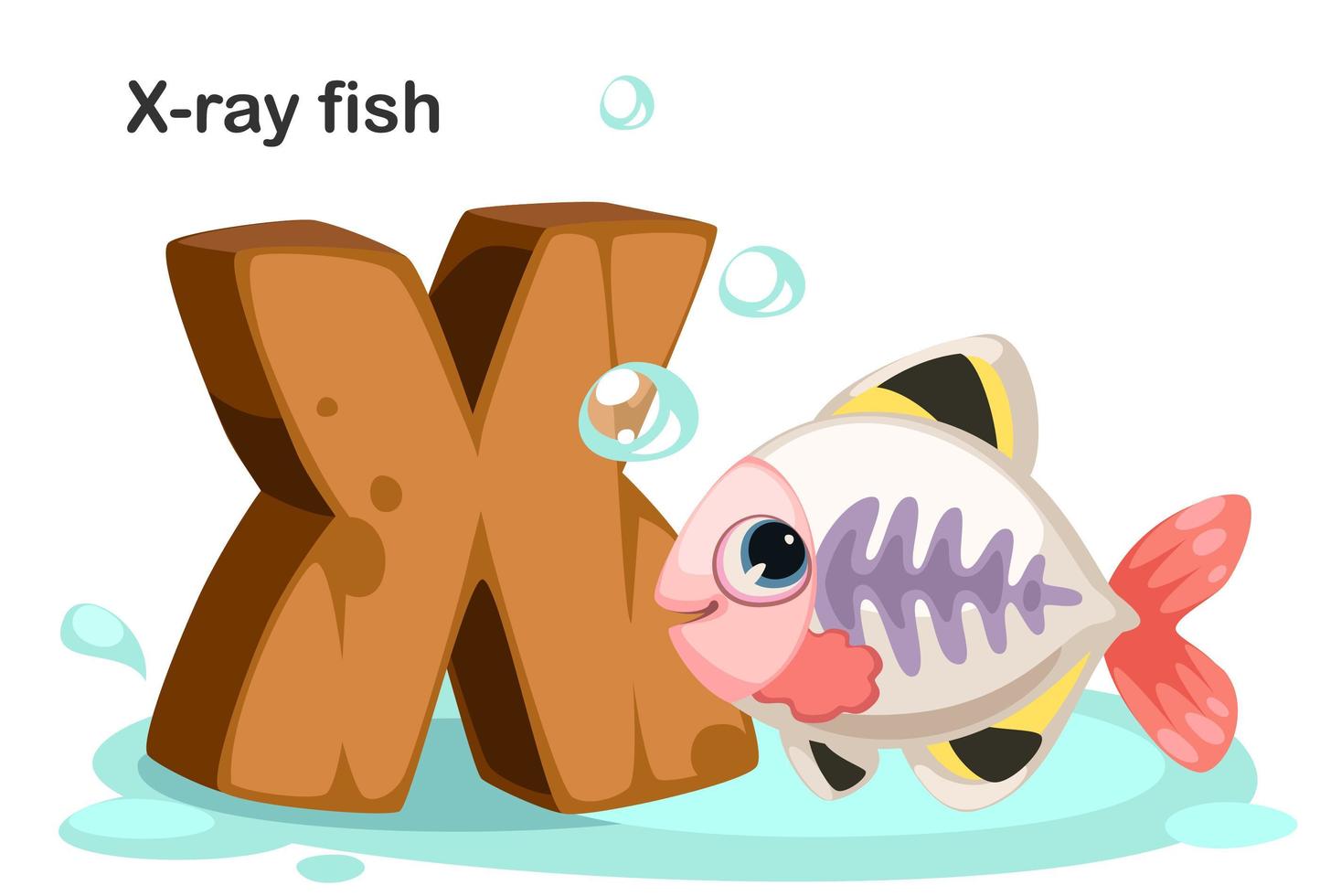 X for X-ray fish vector