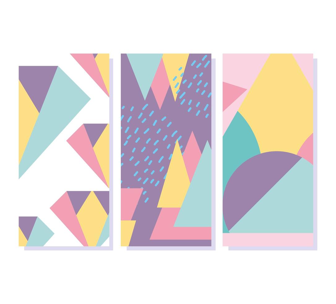 Geometric abstract banners vector