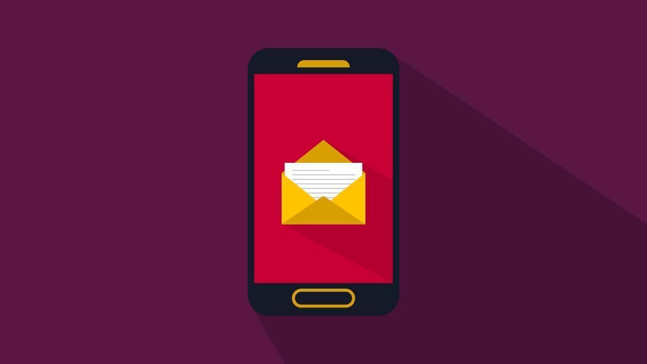 Flat Smartphone with long shadow vector