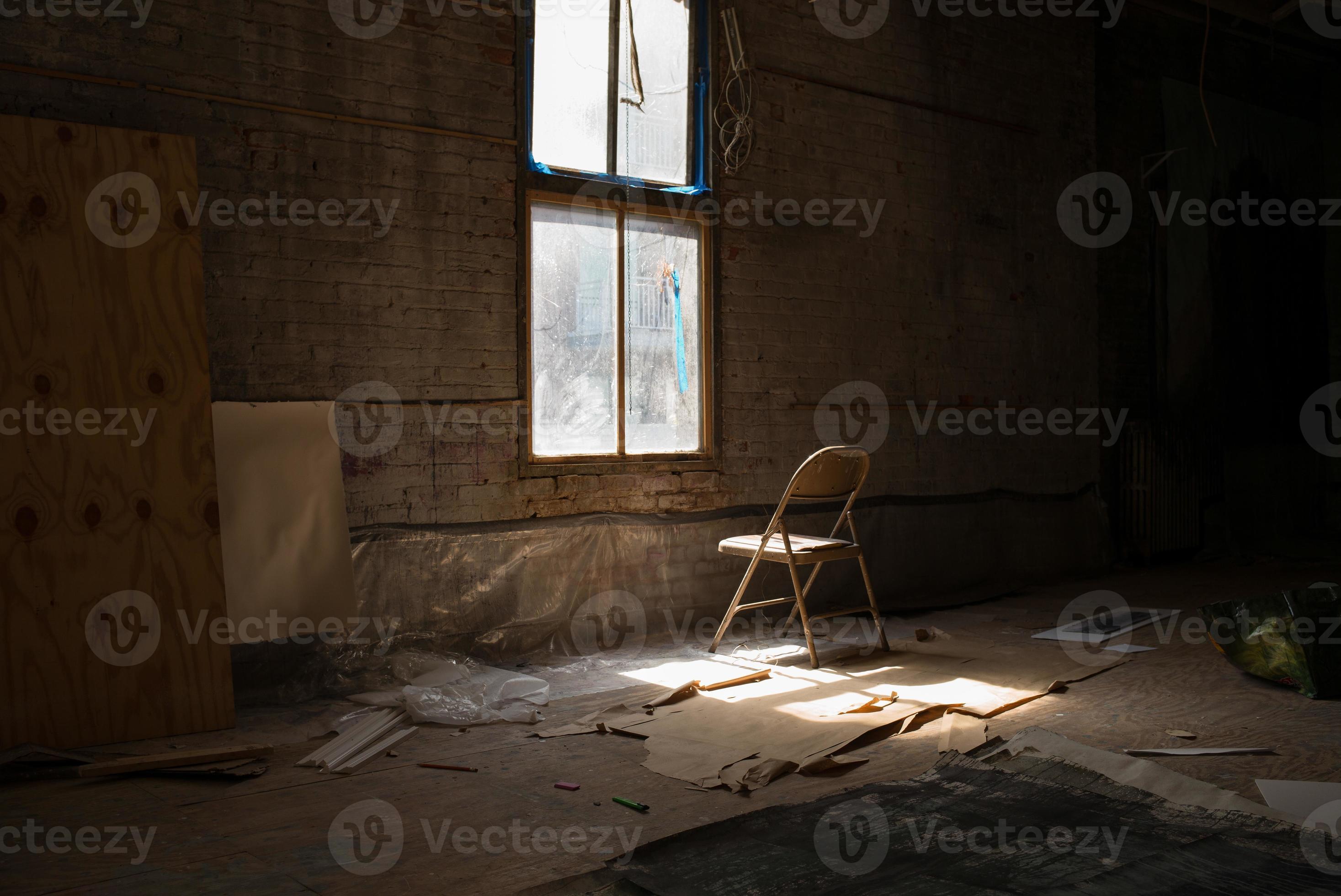 Chair in front of window 1252271 Stock Photo at Vecteezy