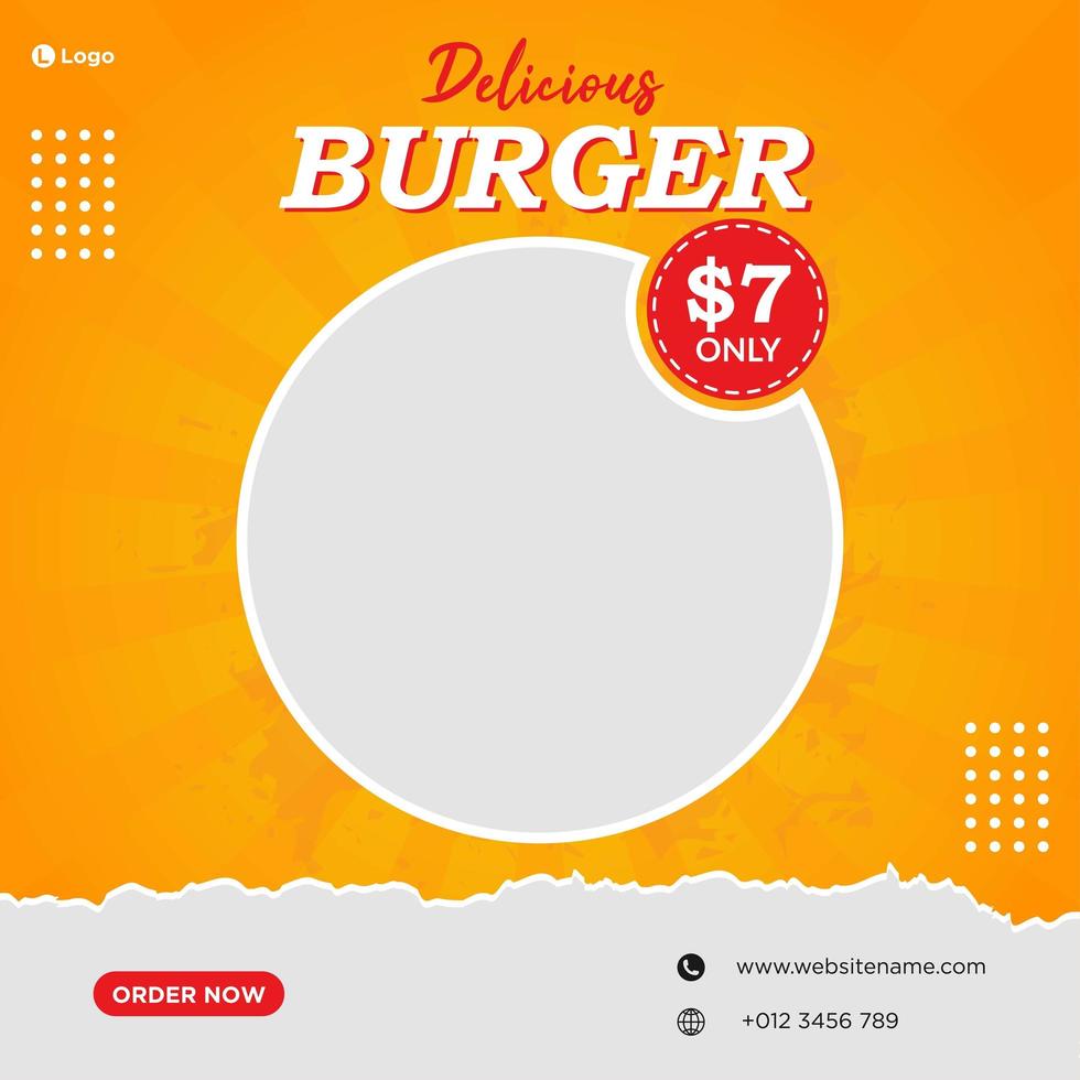 Pizza social media banner  vector