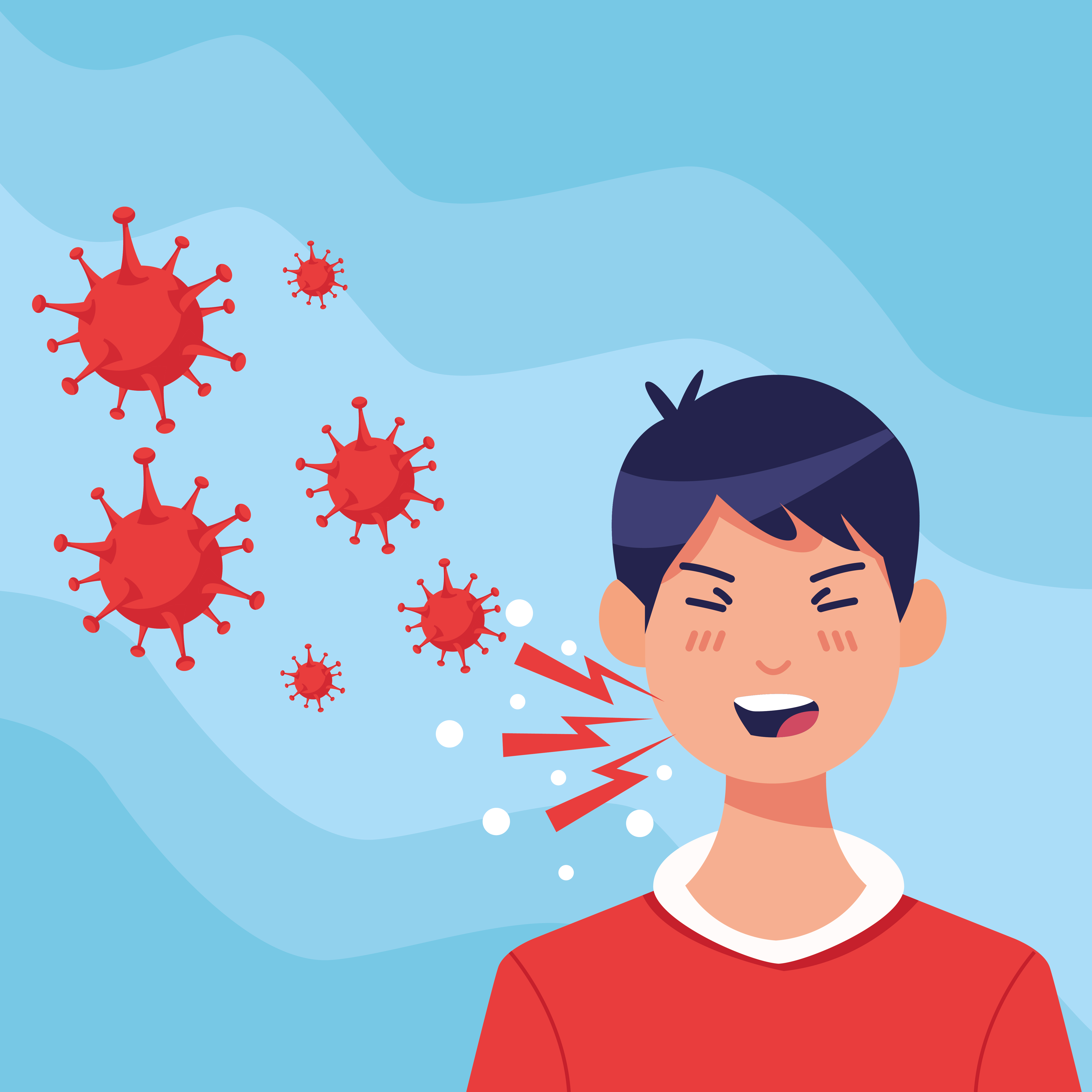 Coughing Person Clipart
