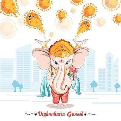 ganesha, vighnaharta ganesh. vector