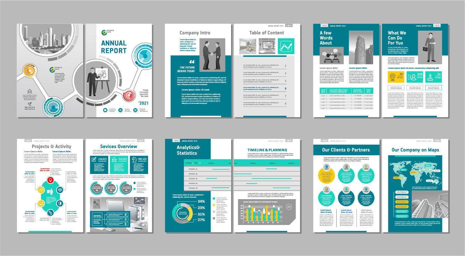 Booklet layout design. vector