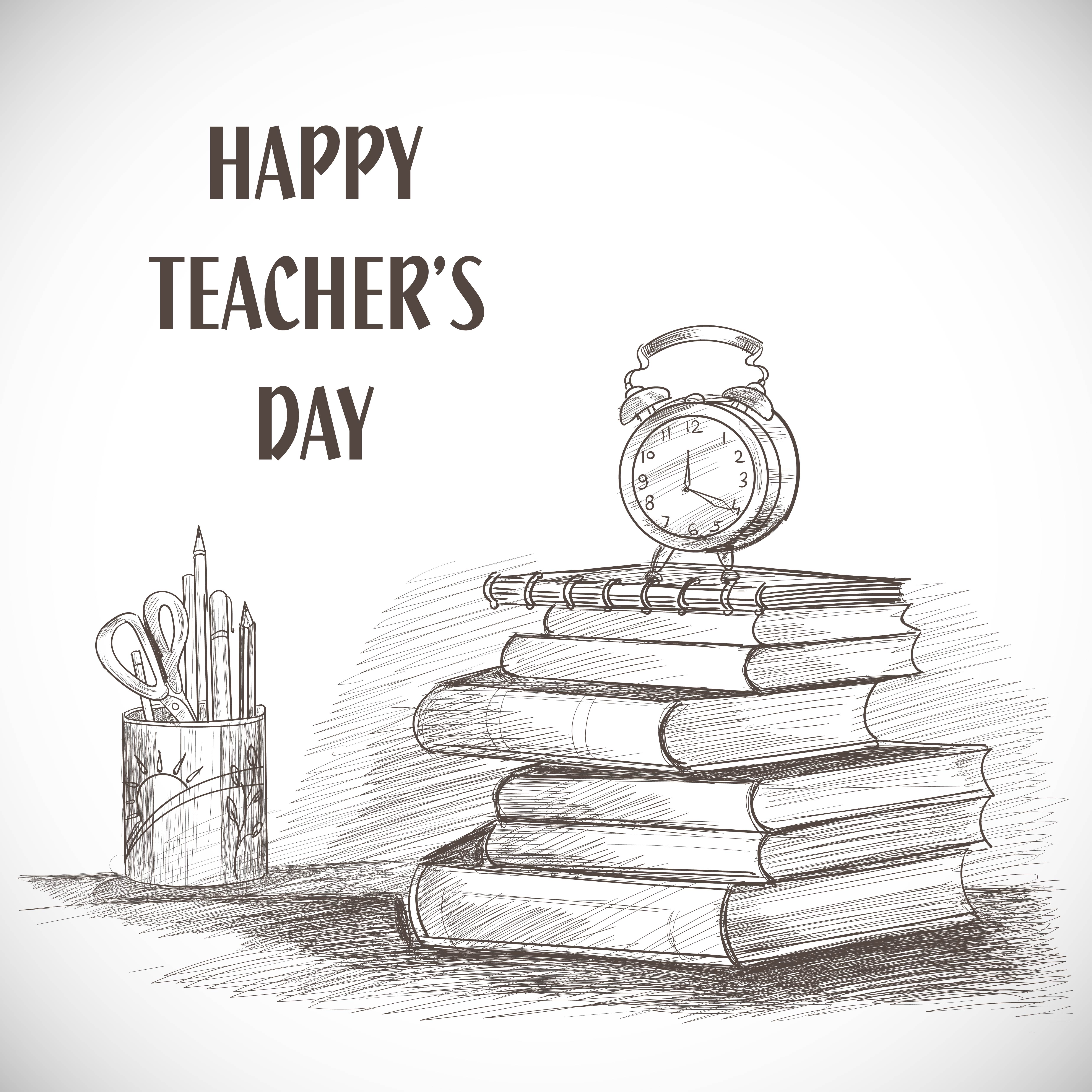 Happy teachers day editorial stock photo. Illustration of drawing -  109159248-saigonsouth.com.vn