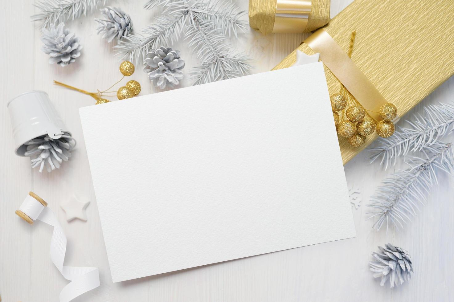 Mockup Christmas greeting card  photo