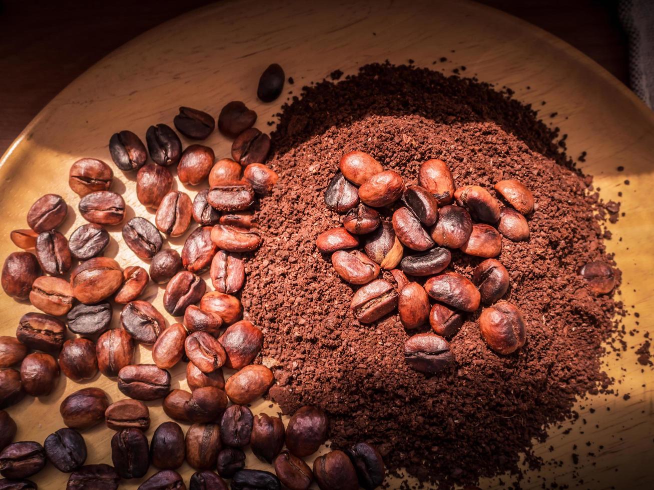 Coffee beans in the sun photo