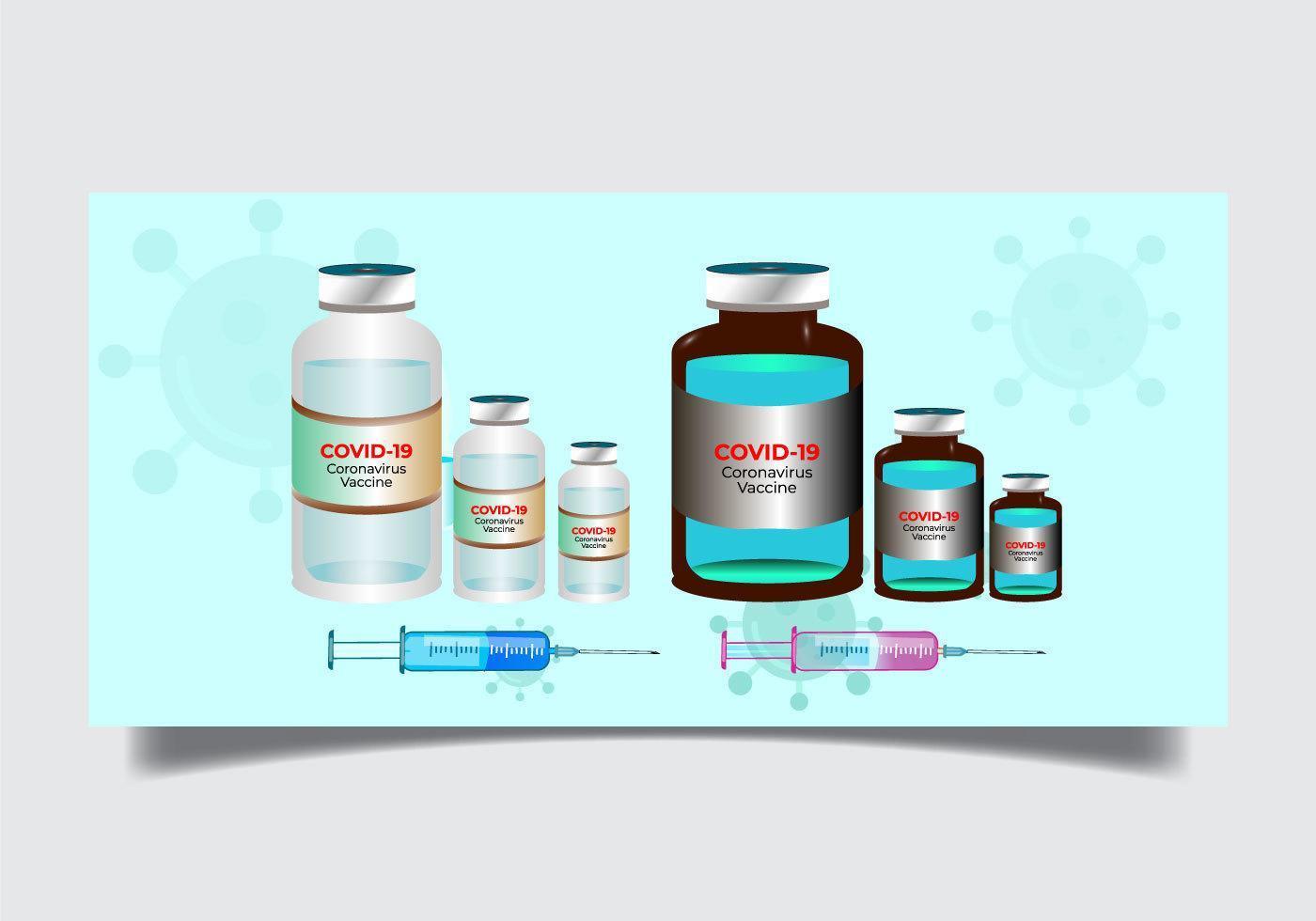 Vial Of Medicine Set vector