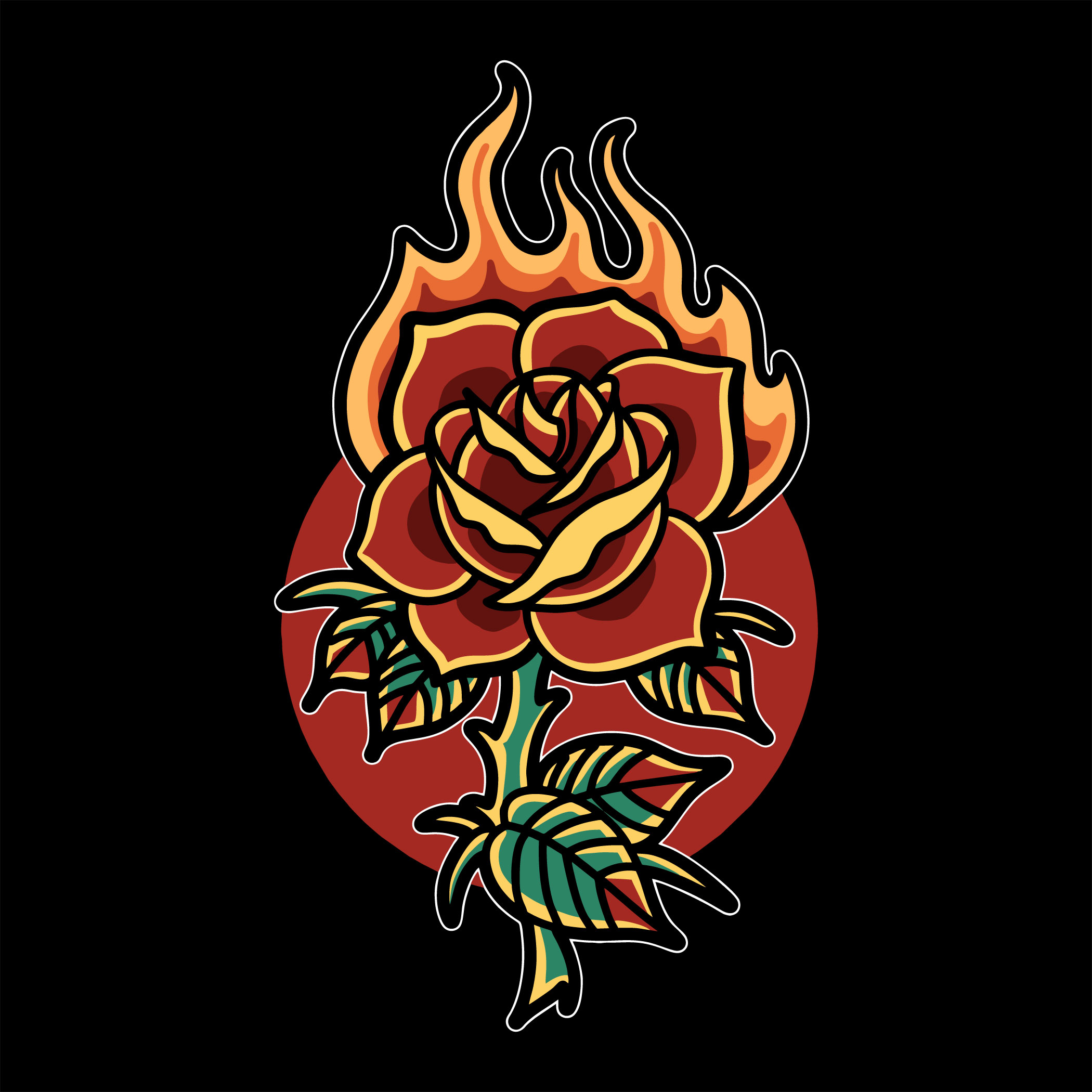 Aggregate 78 rose on fire tattoo latest  thtantai2