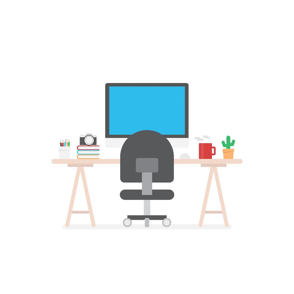 Isolated designer workspace vector