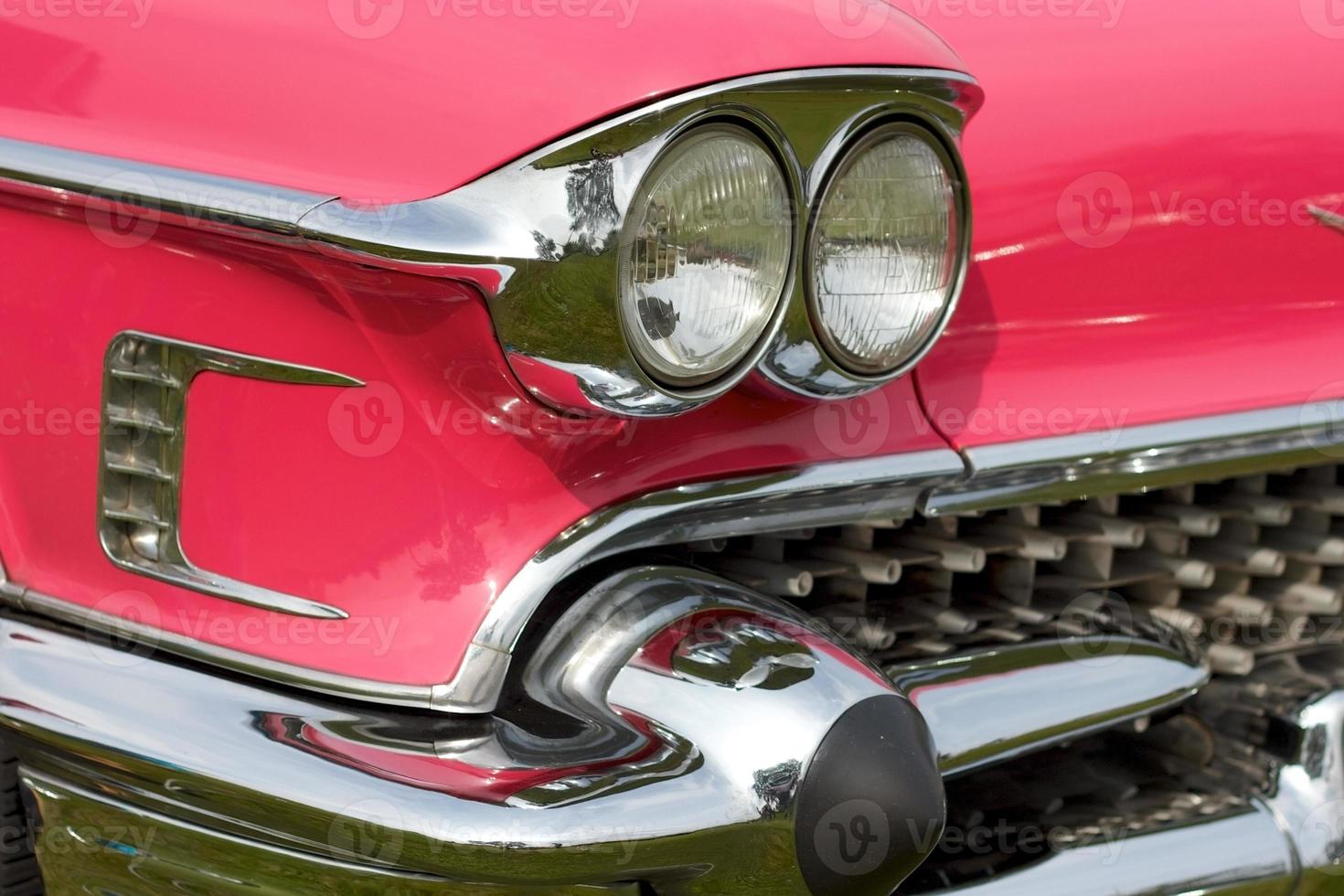 coche americano clásico rosa foto