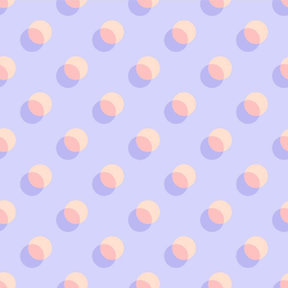 Pastel Overlapping Polka Dots Seamless Pattern vector