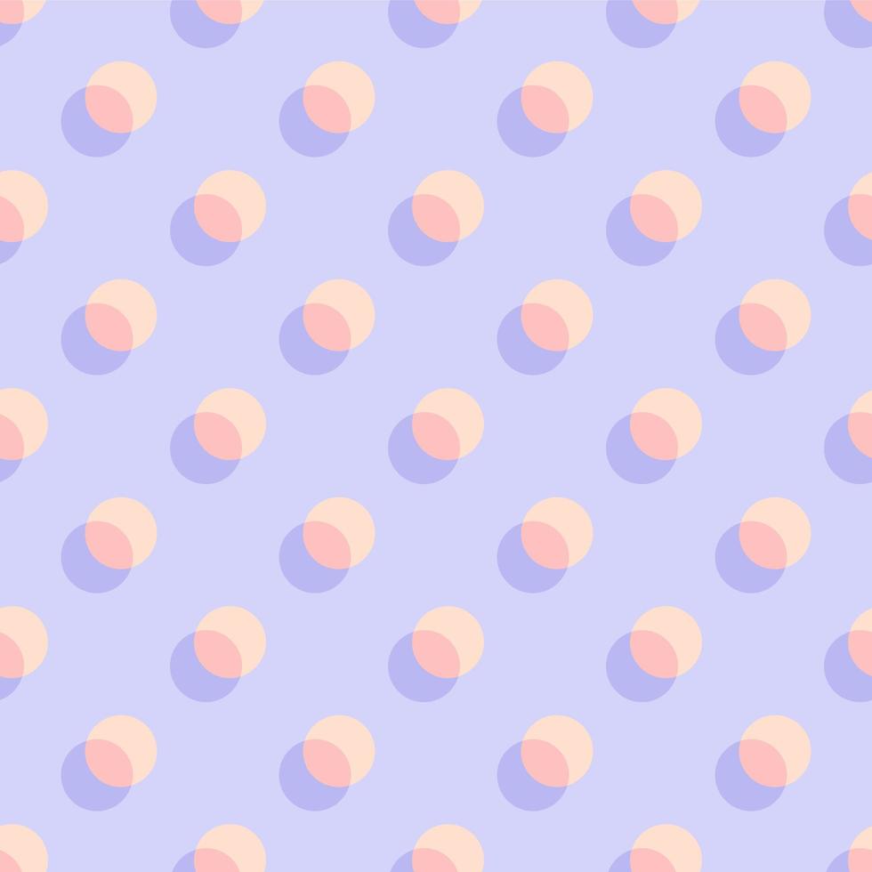 Pastel Overlapping Polka Dots Seamless Pattern vector