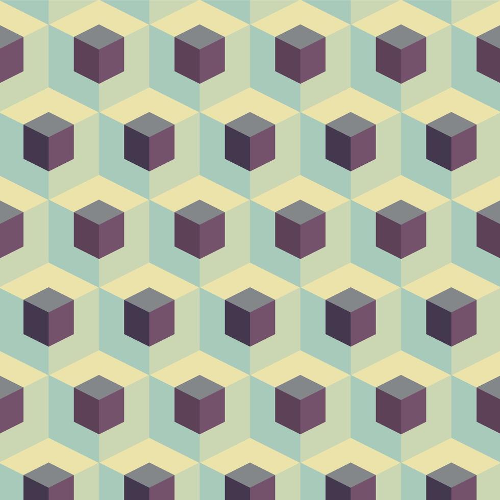 patrón geométrico de cubos abstractos vector