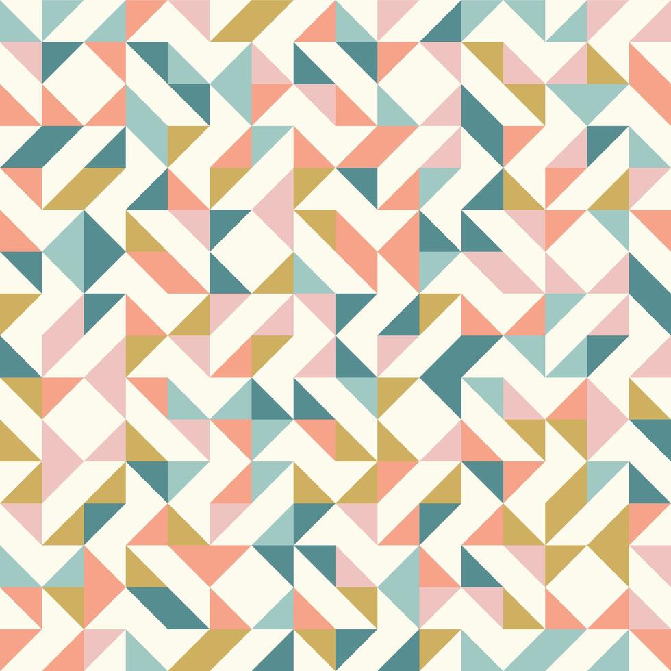 Abstract Geometric Colorful Triangles Pattern vector