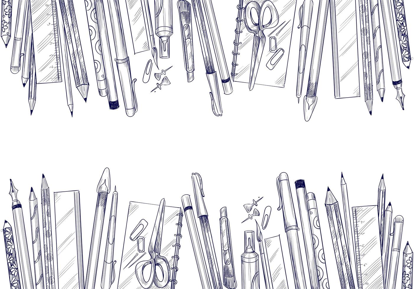 Hand Drawn Art Sketch with World Teachers Day Composition vector