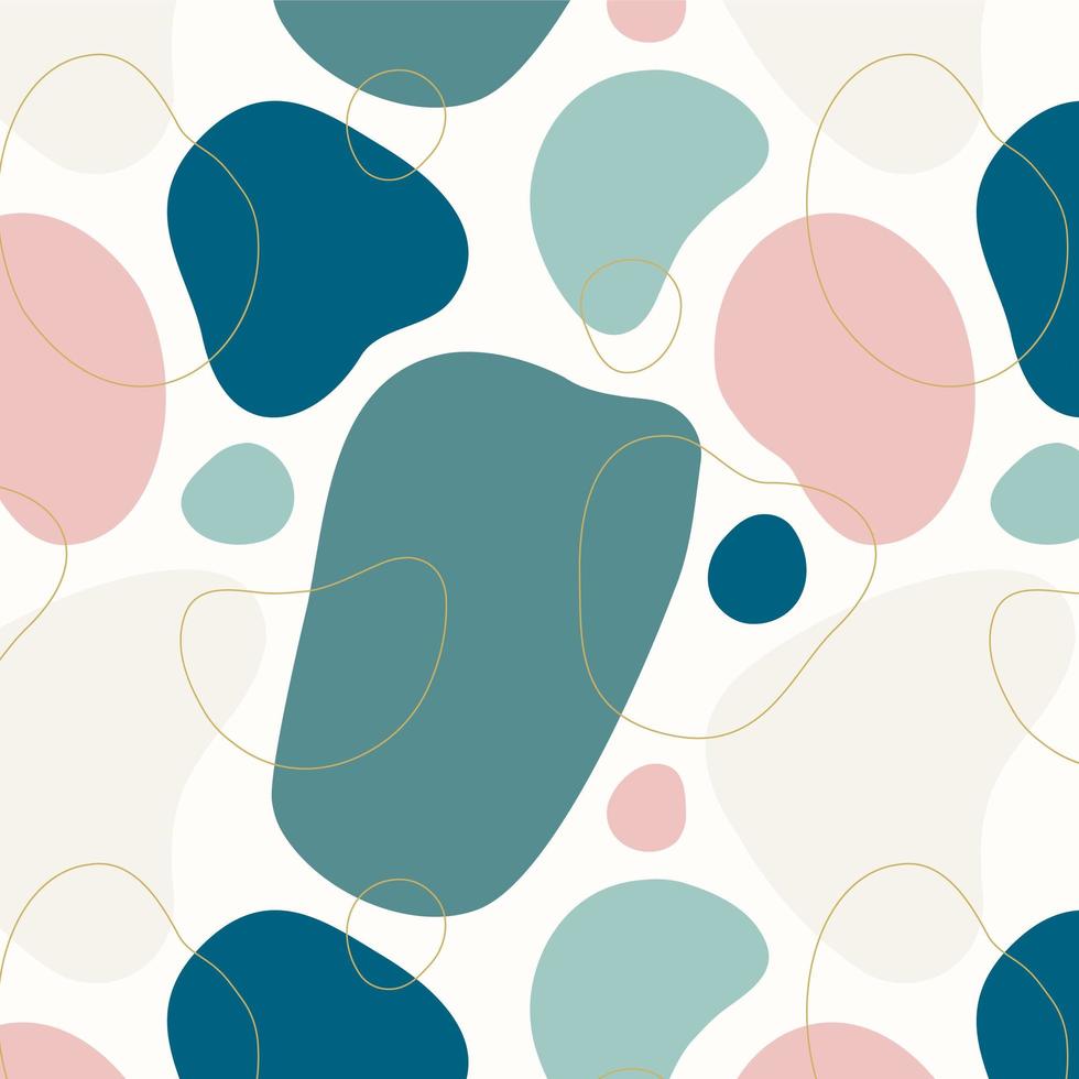 Abstract Organic Shapes Seamless Pattern vector