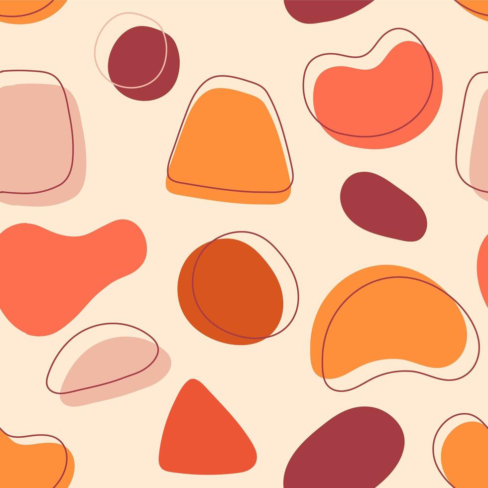 Colorful Organic Shapes Seamless Pattern vector