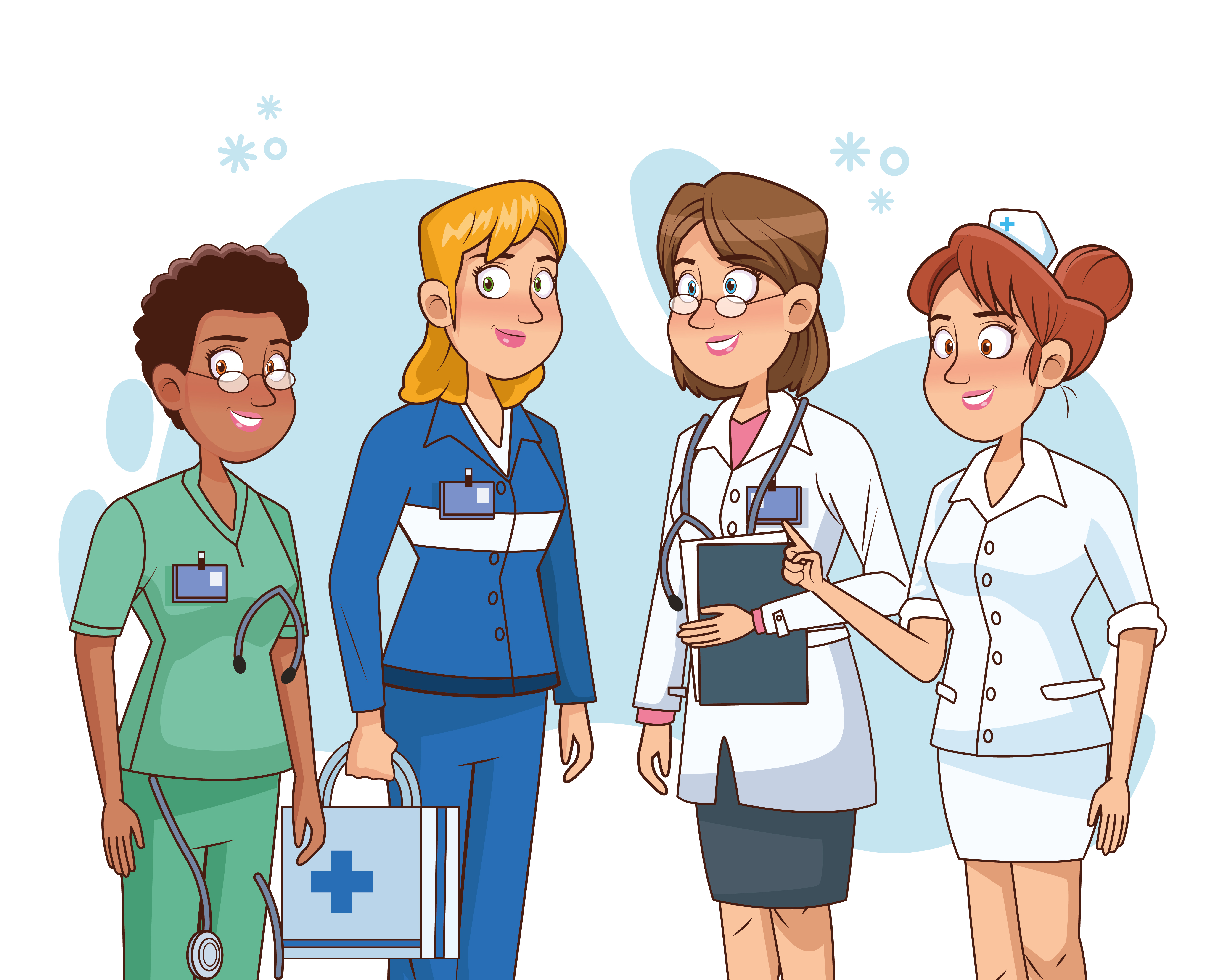 Personnages professionnels du personnel féminin médecins Telecharger