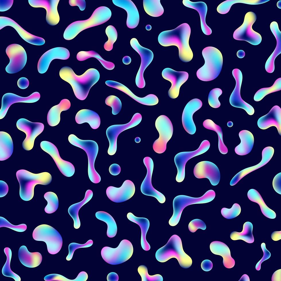 Abstract trendy neon gradient color fluid shape pattern vector