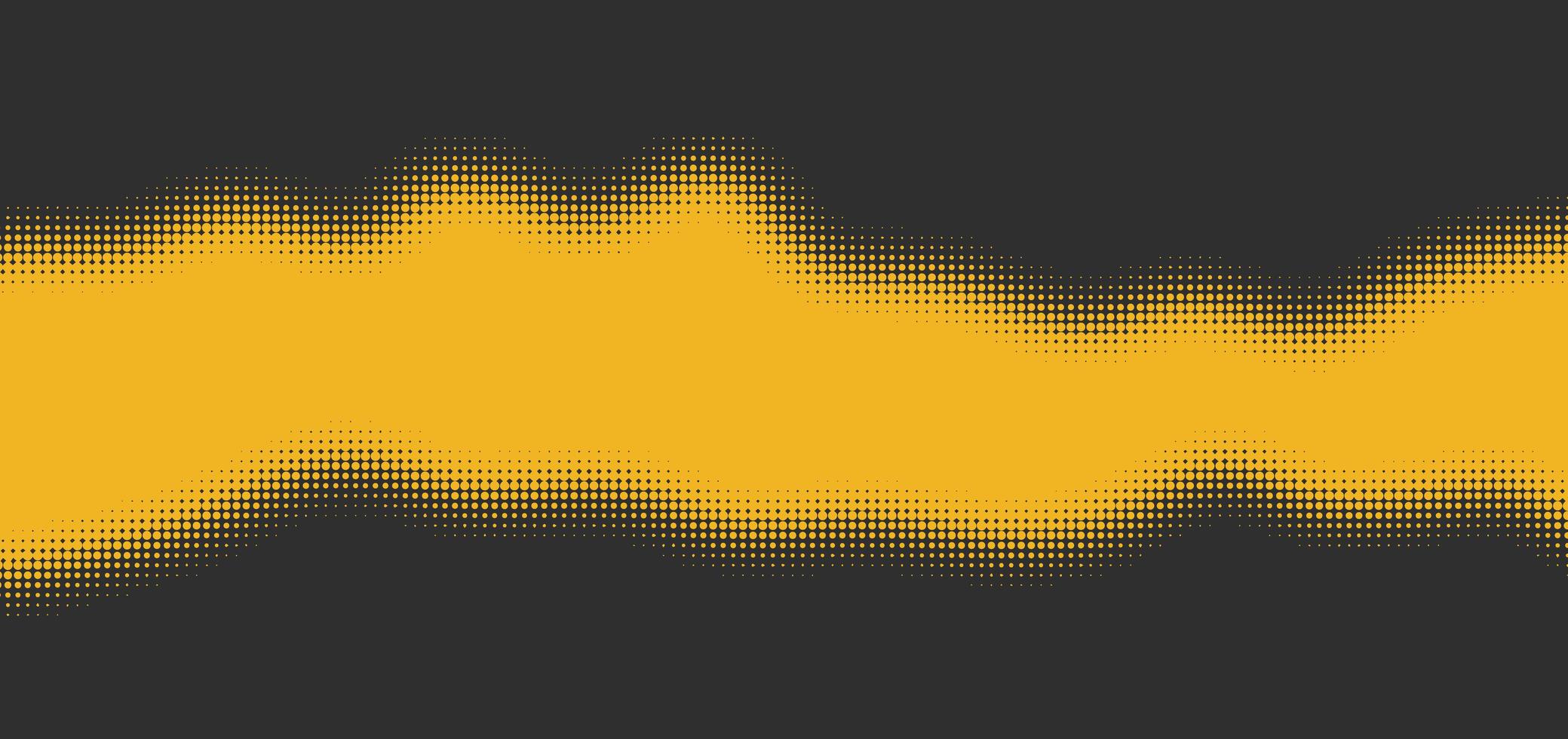 amarillo sobre gris efecto de semitono con espacio para texto vector