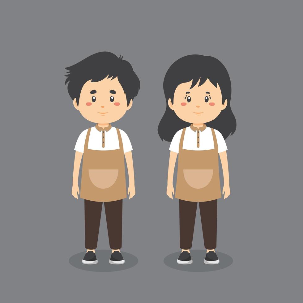 Barista Coffee Uniform vector