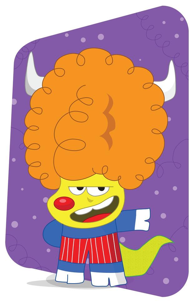 Alien with Pig Hand Monster vector