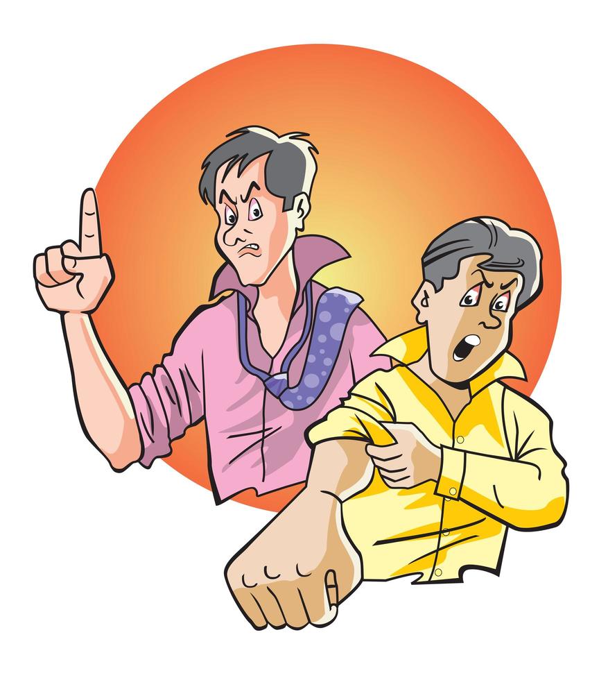 Pair of Angry Men vector