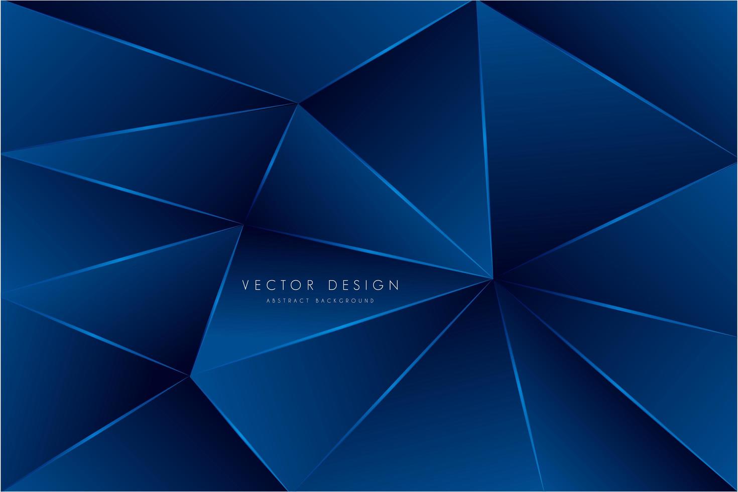 diseño de polígono azul metálico vector