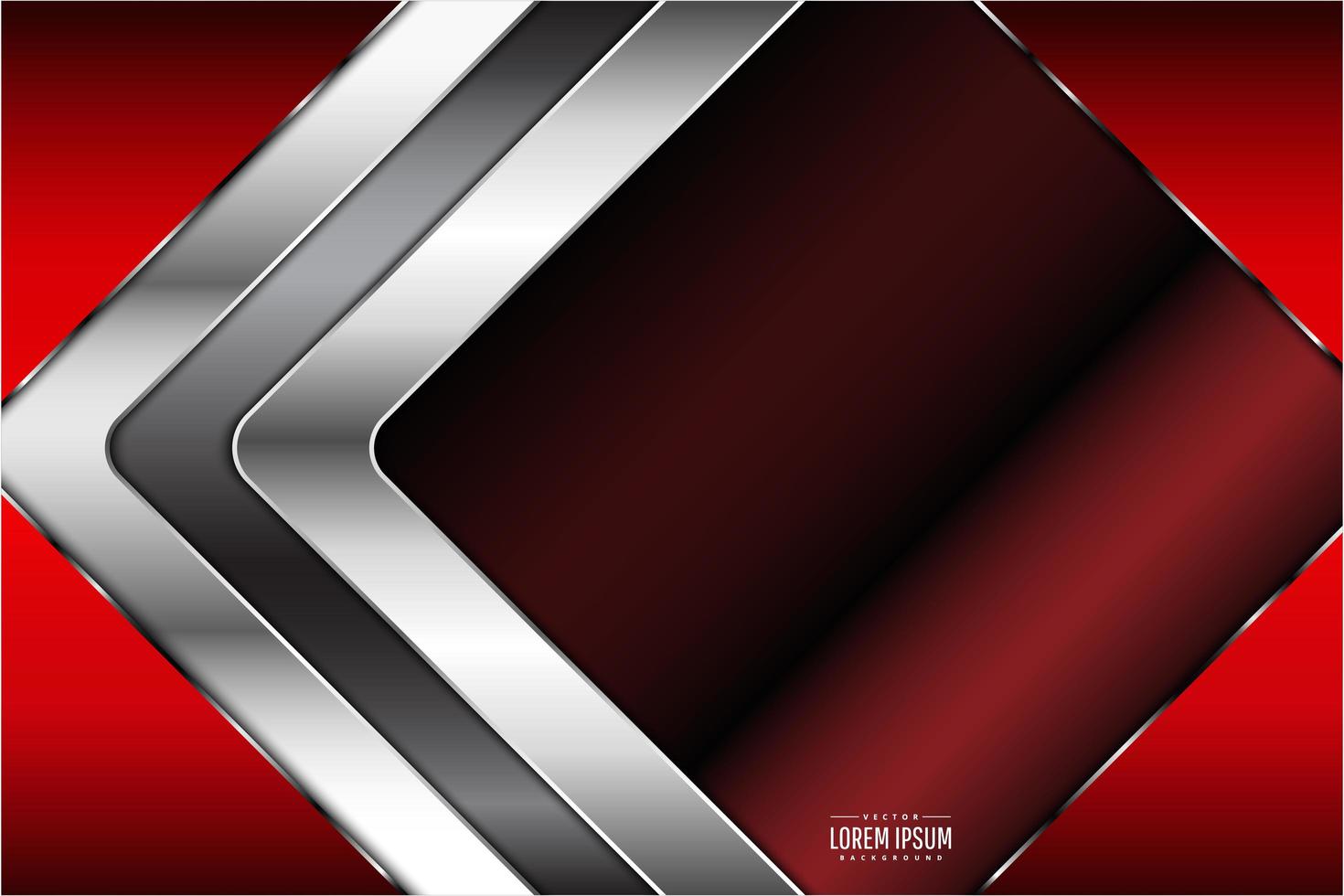 Red, Chrome Metallic Diamond Design vector