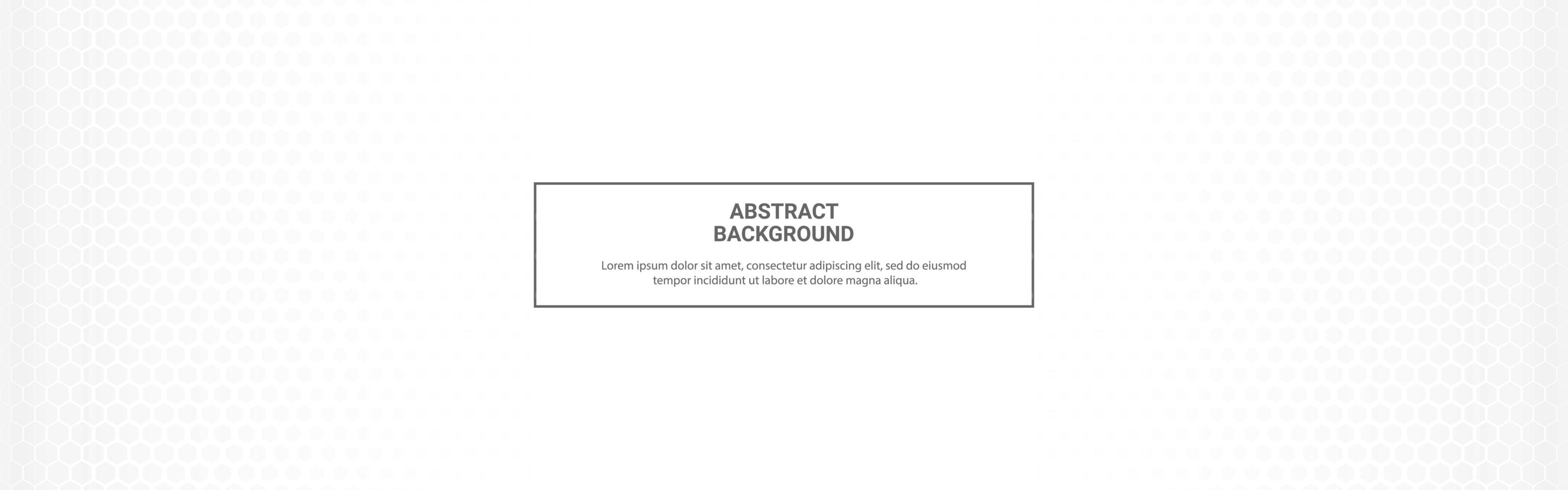 Faded gray geometric hexagons on white banner vector