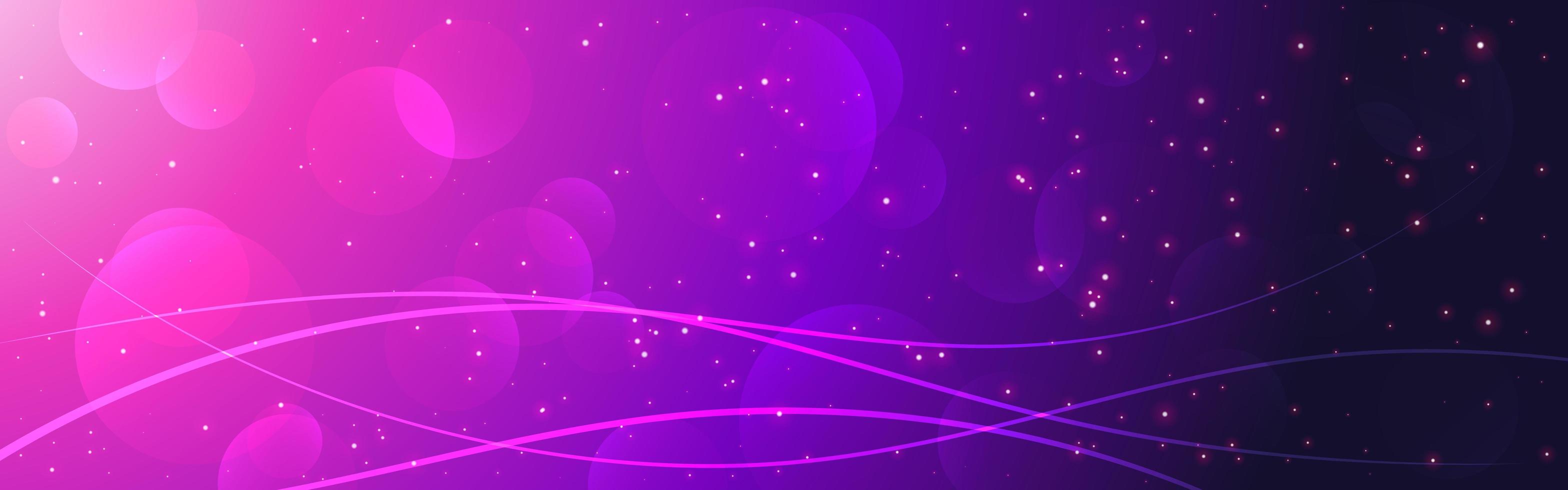 Pink and purple gradient with magic bokeh vector