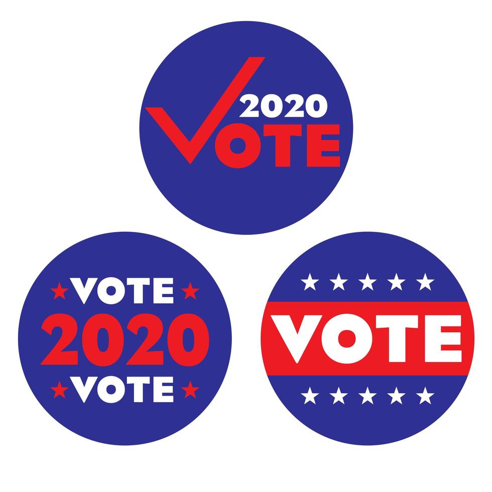 2020 election voting circular graphics vector