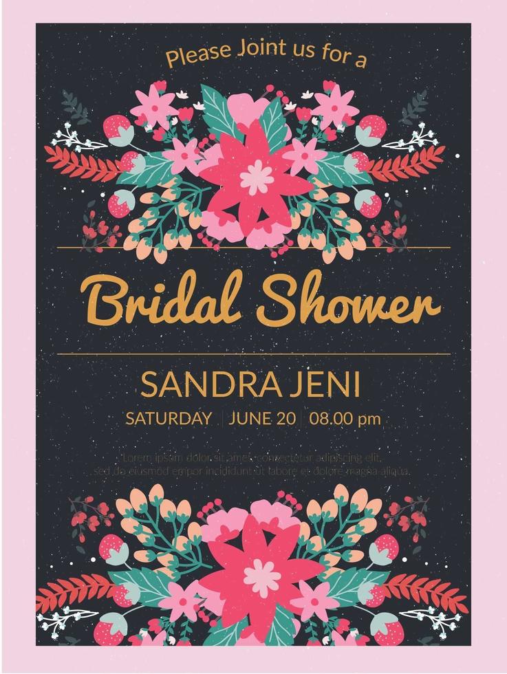 Bridal Shower Invitation Vector