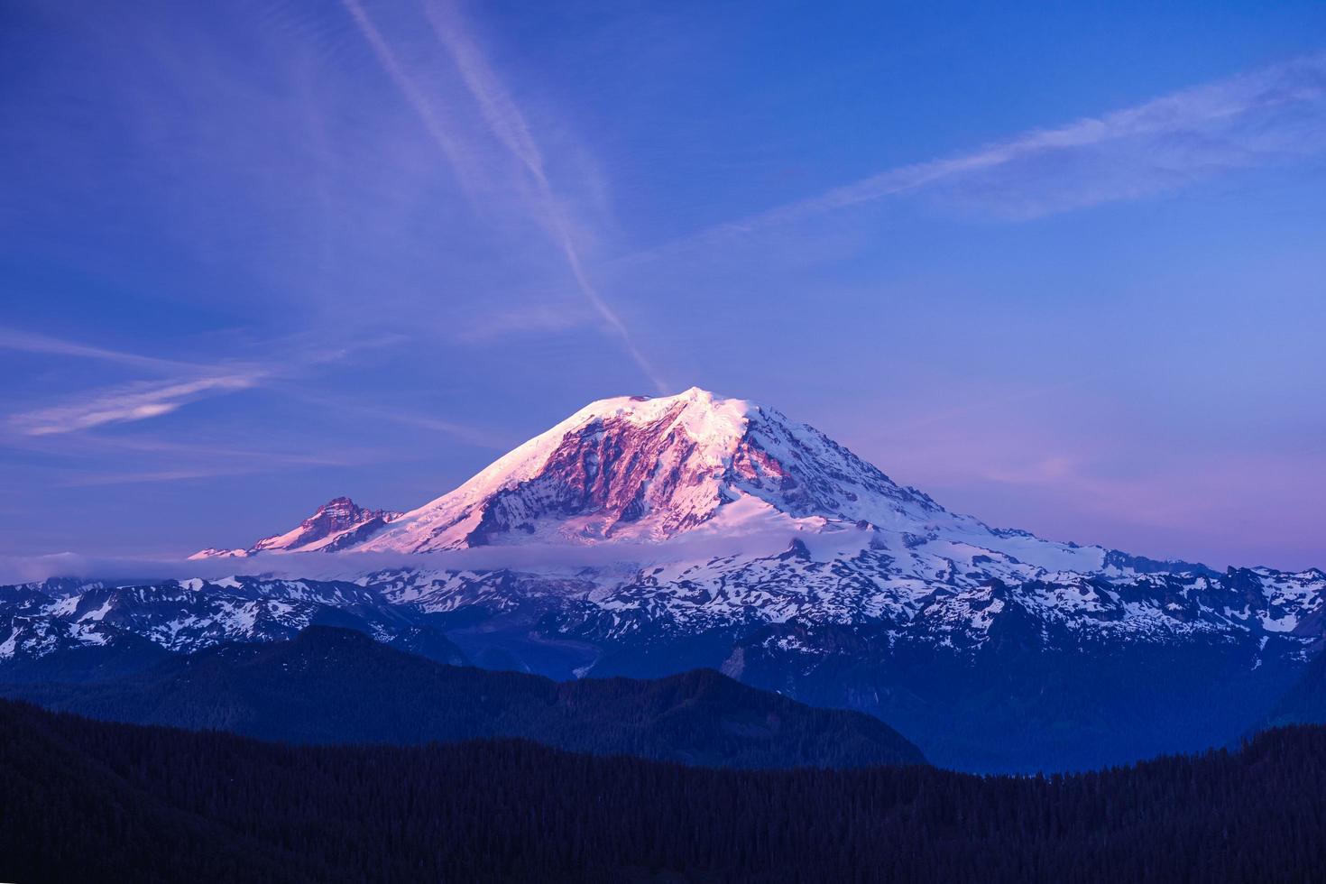 Mt.Rainier under blue sky photo