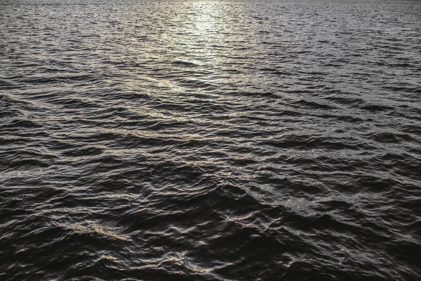 cuerpo de agua al atardecer foto