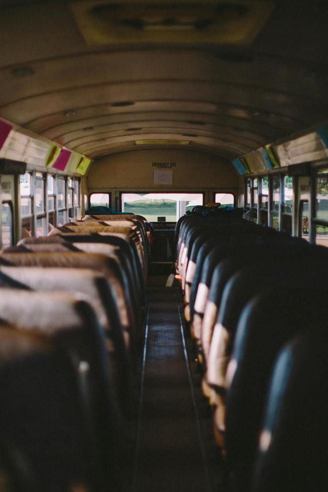 View of a bus interior photo