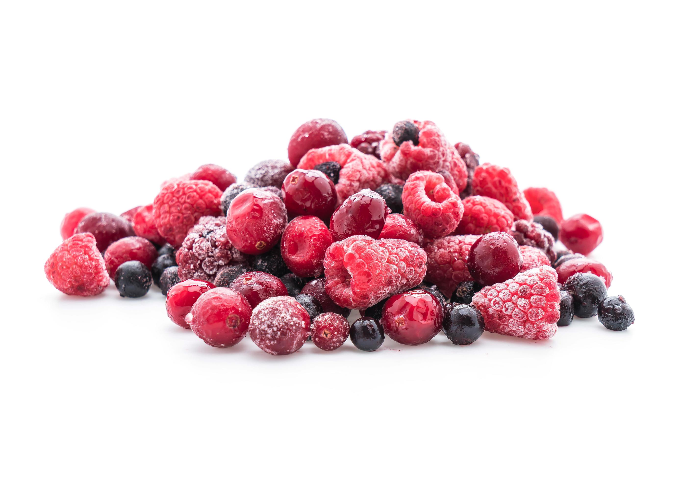 Frozen berries on white background 1259531 Stock Photo at Vecteezy