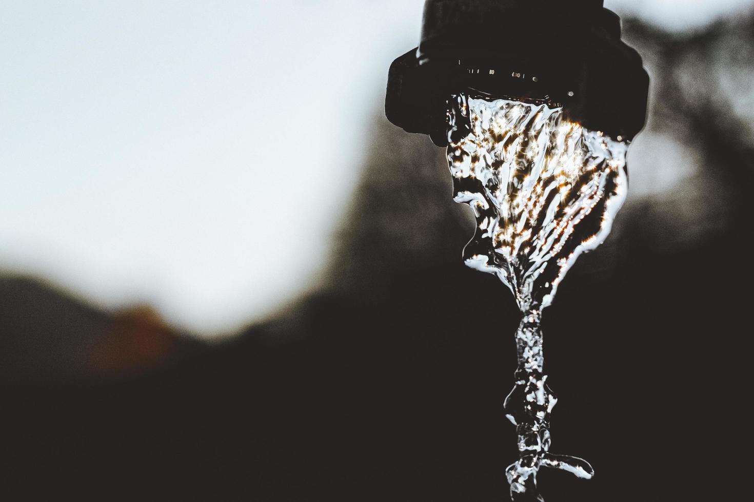 gotas de agua contra la luz foto