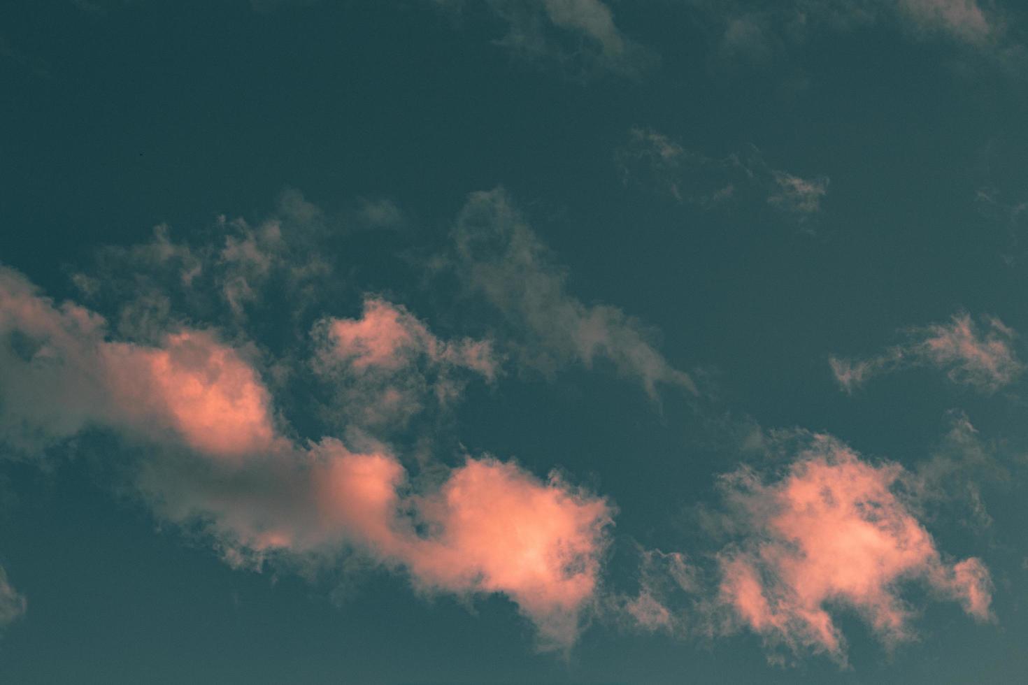 Pink clouds at sunset photo